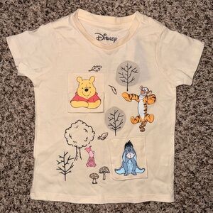 Disney Cream Winnie the Pooh Friends Short Sleeve Tee